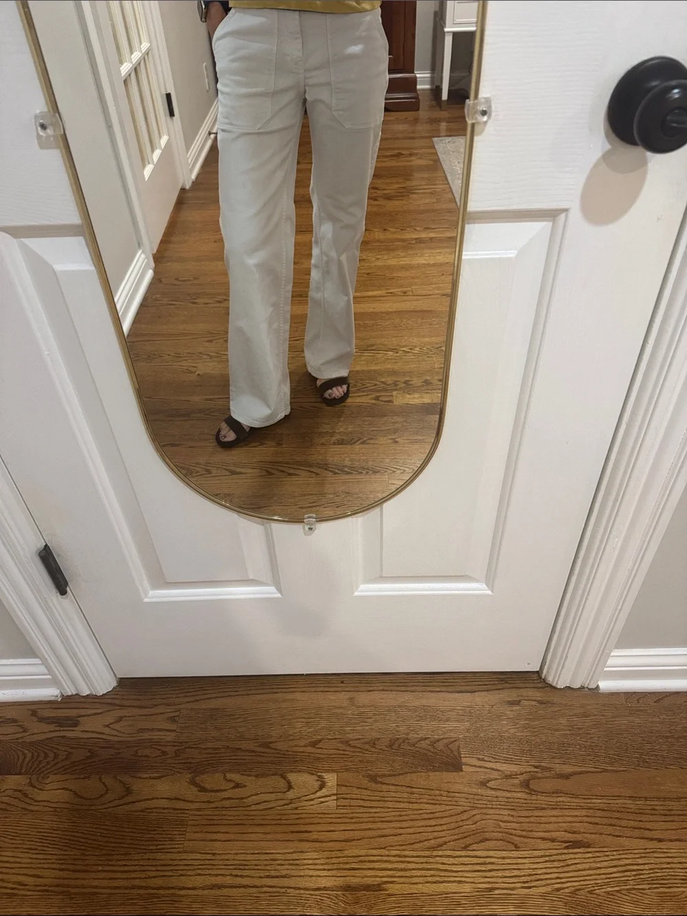 White H&M utility jeans